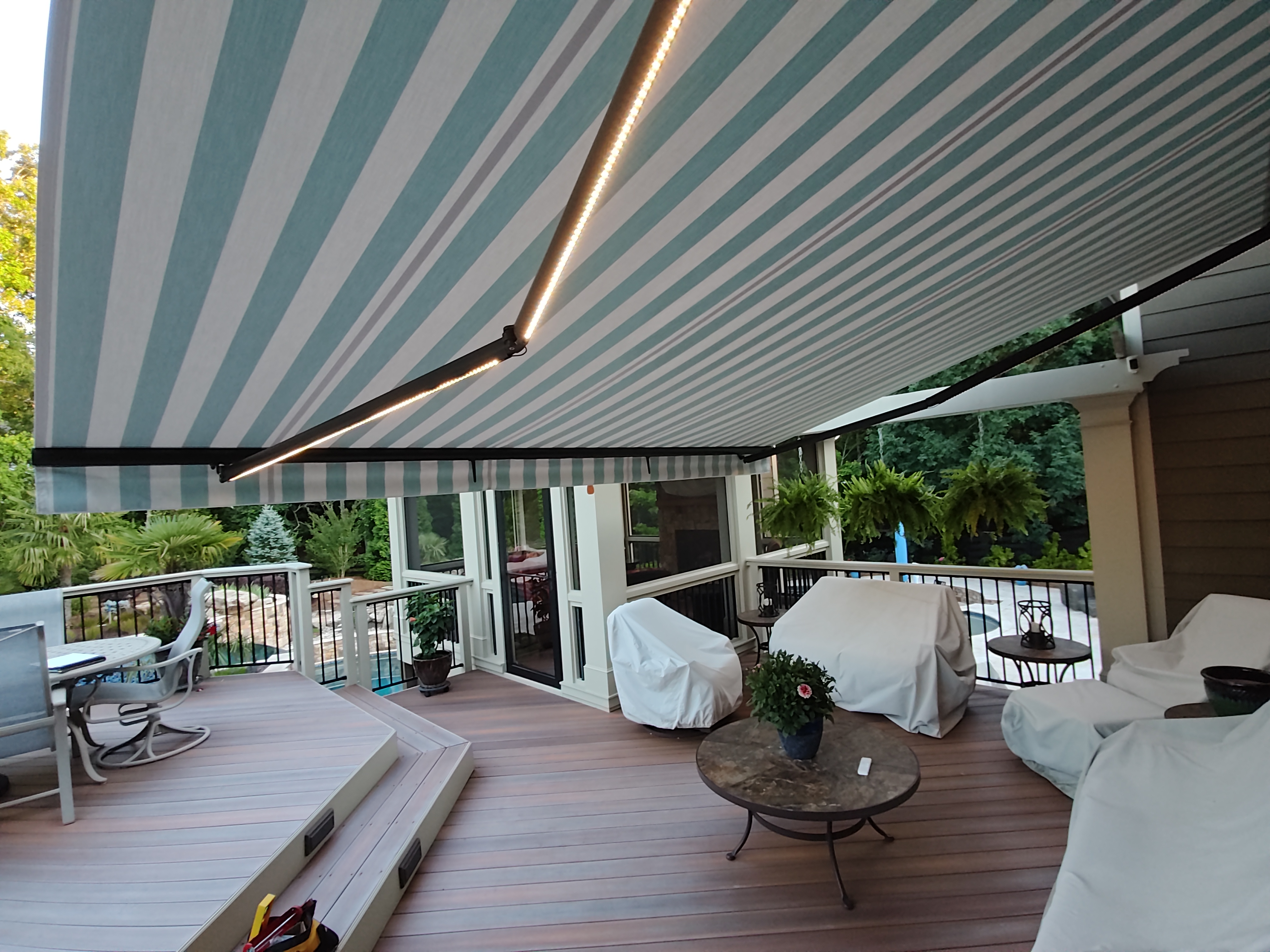 Retractable Awning LED Lights Interior View Alpharetta GA
