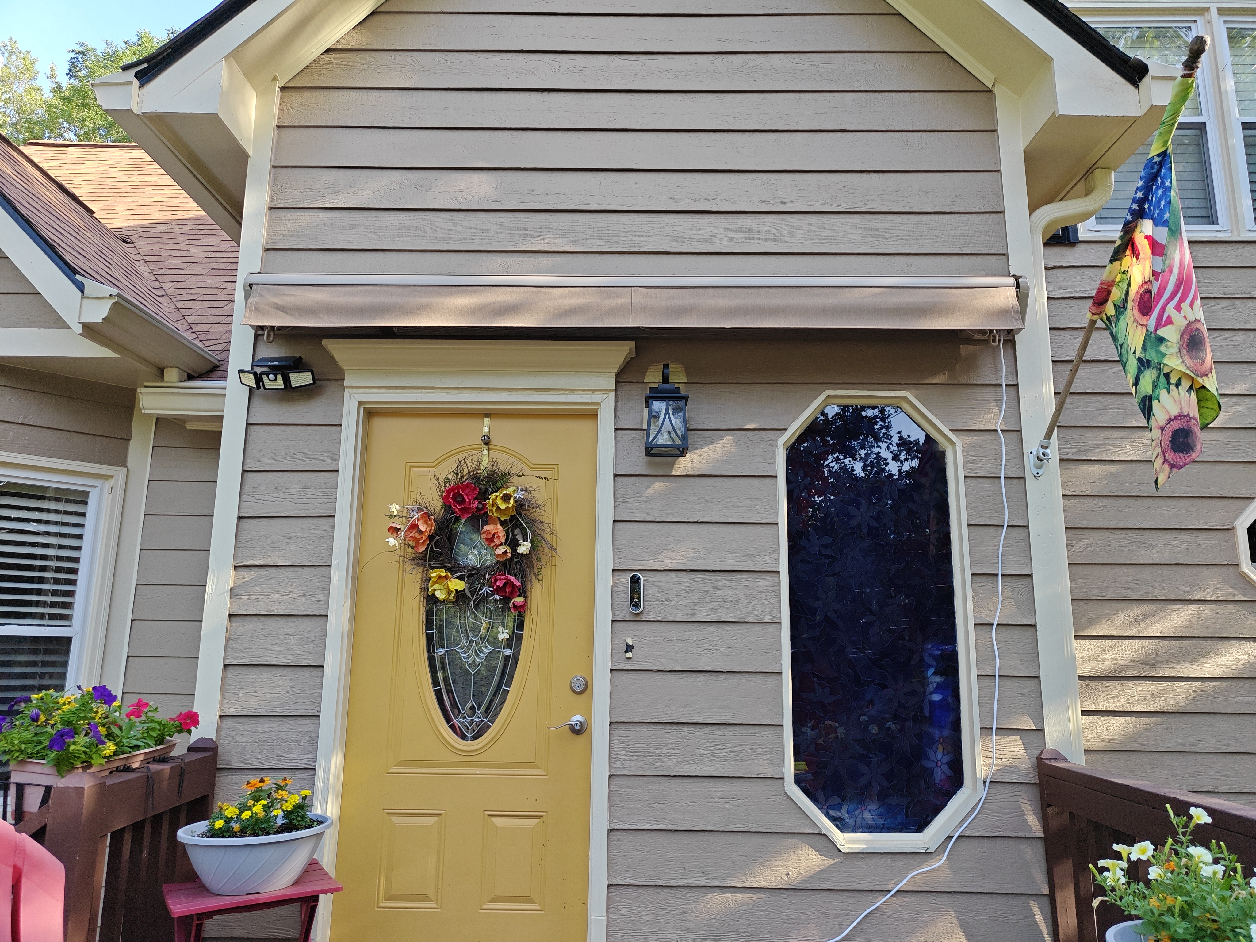 Front Porch Awning Retracted Smyrna GA