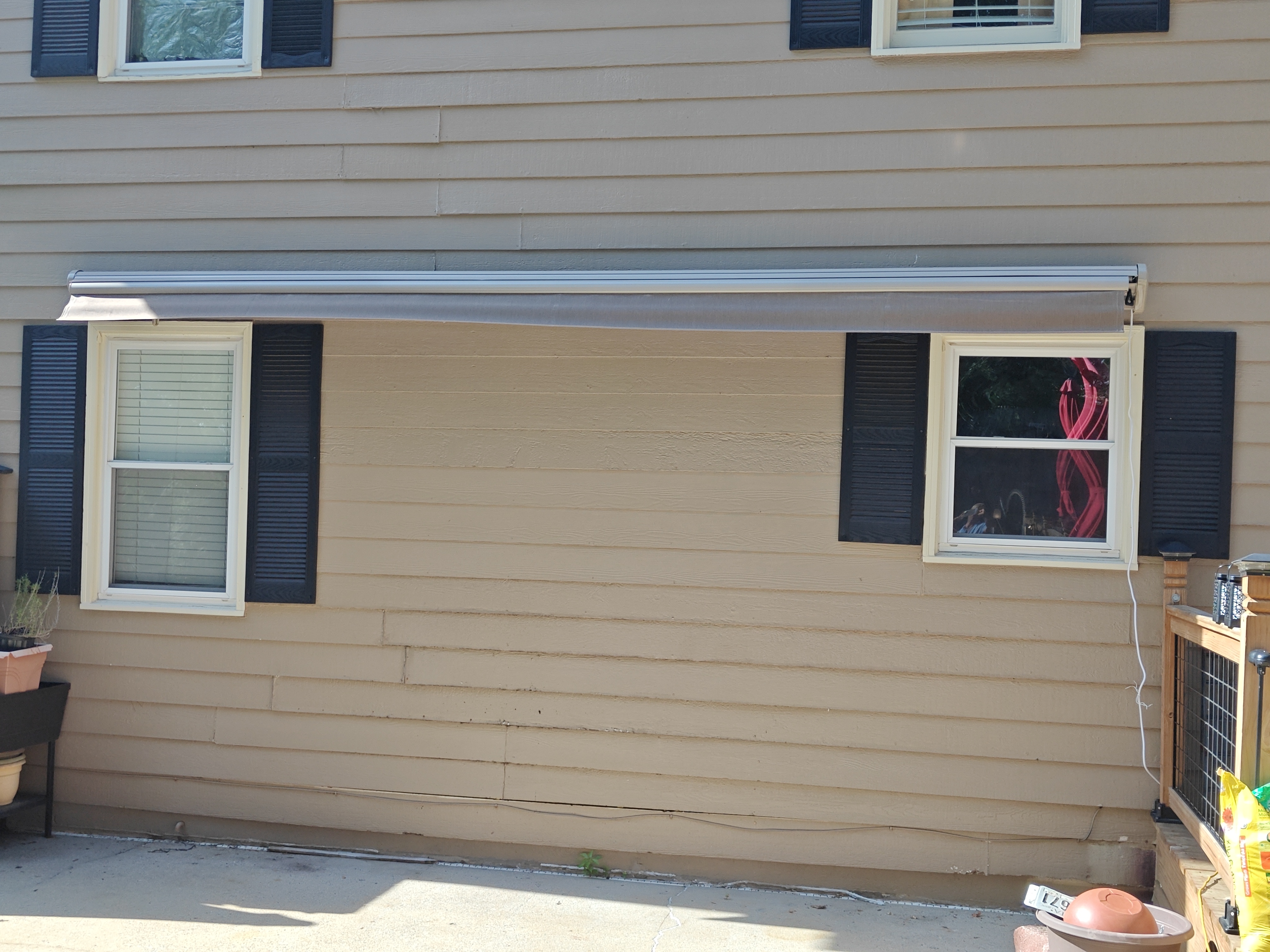 Motorized Awning Retracted Pool Patio Smyrna GA