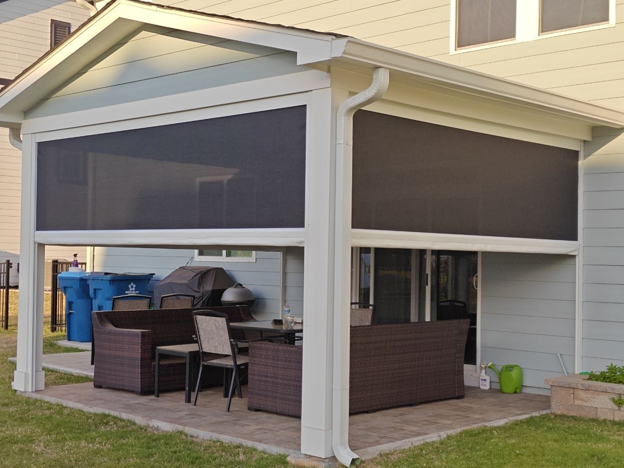Three-Side Solar Screen Enclosure Angle View