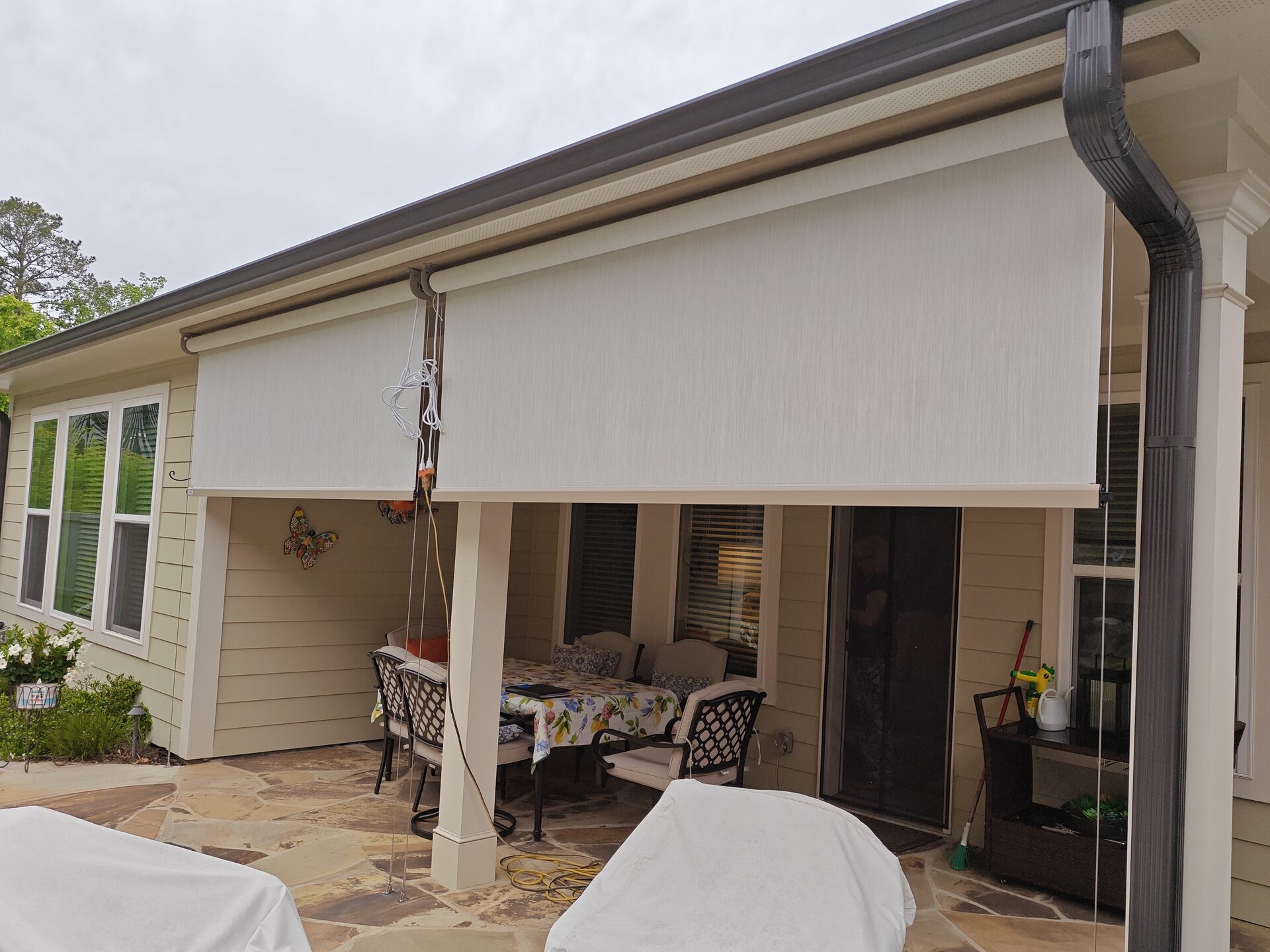 Cable Guided Dimout Privacy Screen Woodstock GA